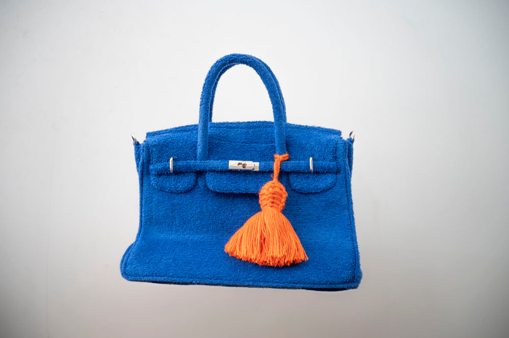 Cabas Terrycloth Beach Tote, Electric Blue