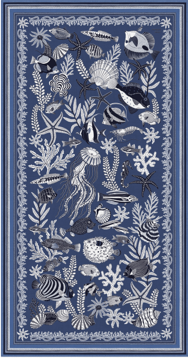 FOUTA 100 NEPTUNE BLUE/BLEU