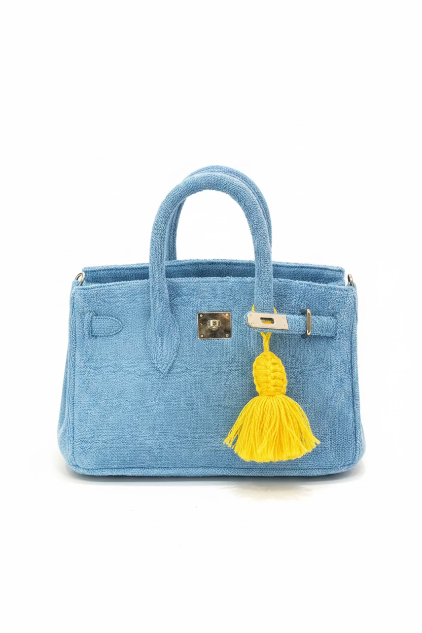 Cabas Terrycloth Beach Tote, Periwinkle Blue