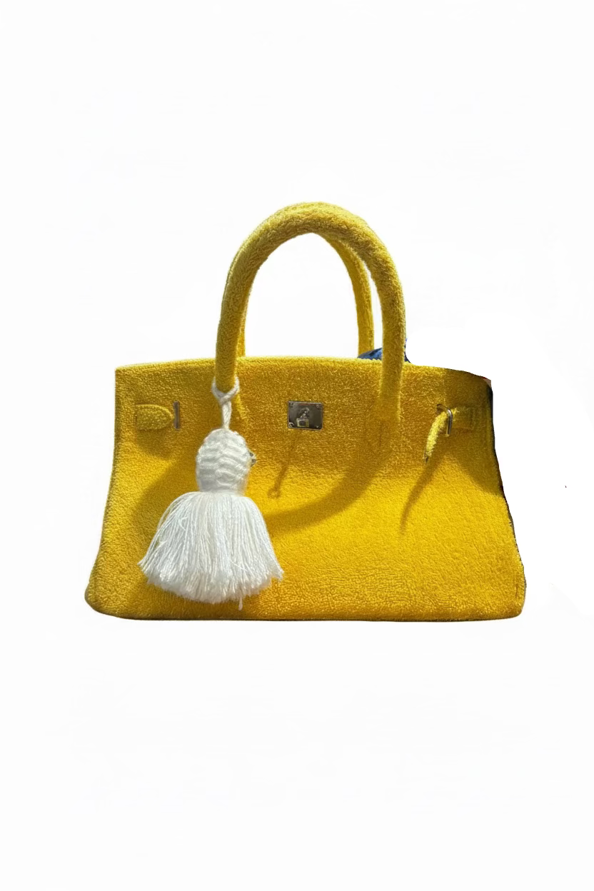 Cabas Terrycloth Beach Tote, Yellow