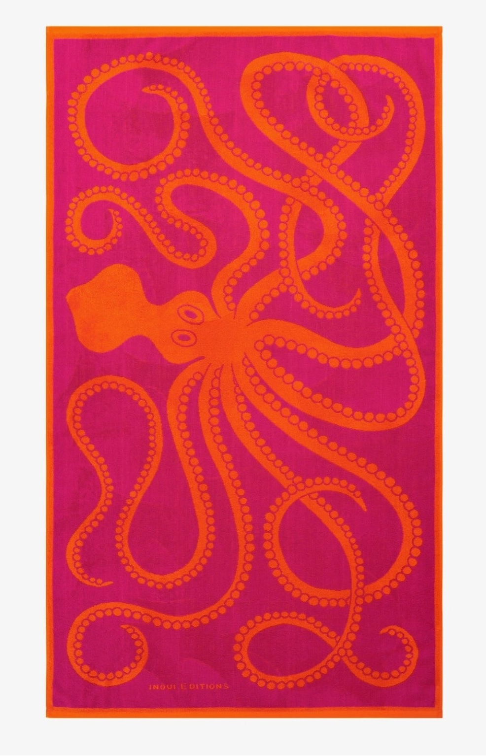 Fuchsia / Orange "Octopus" Beach Towel 100