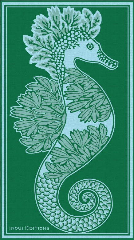 BEACH TOWEL / DRAP DE PLAGE 100 IDRISS GREEN/VERT