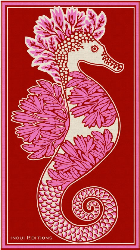 BEACH TOWEL / DRAP DE PLAGE 80 IDRISS RED/ROUGE