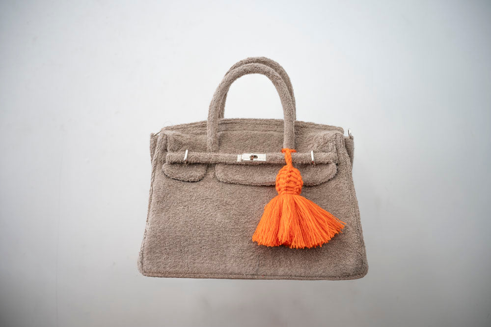 Cabas Terrycloth Beach Tote, Beige