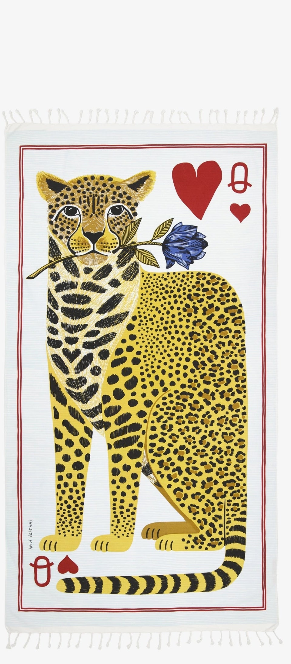 Wild Cat "Queen Of Hearts With Rose" Fouta Towel 100